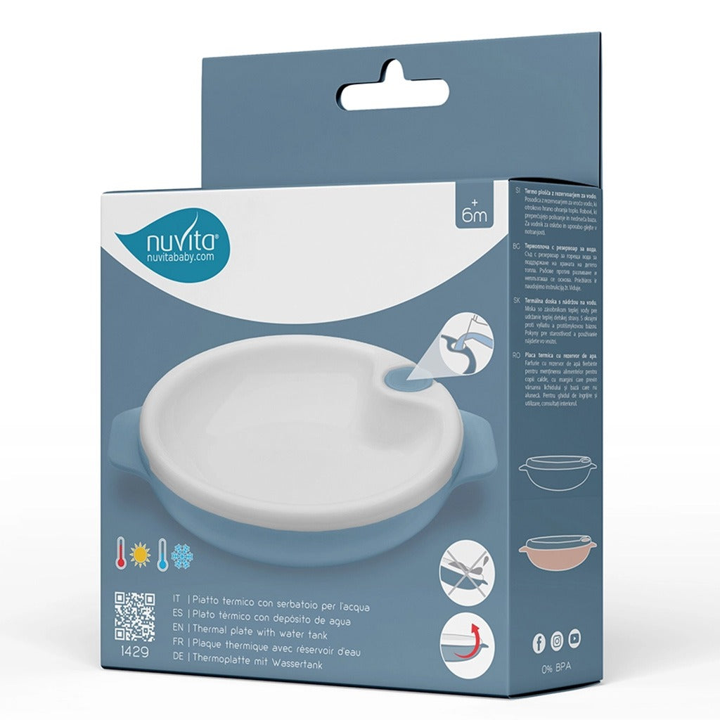 Nuvita Warm Plate With Hot Water Reservoir For 6+ Months Baby, Blue, Pack of 1's - Easy Pharmacy LLC