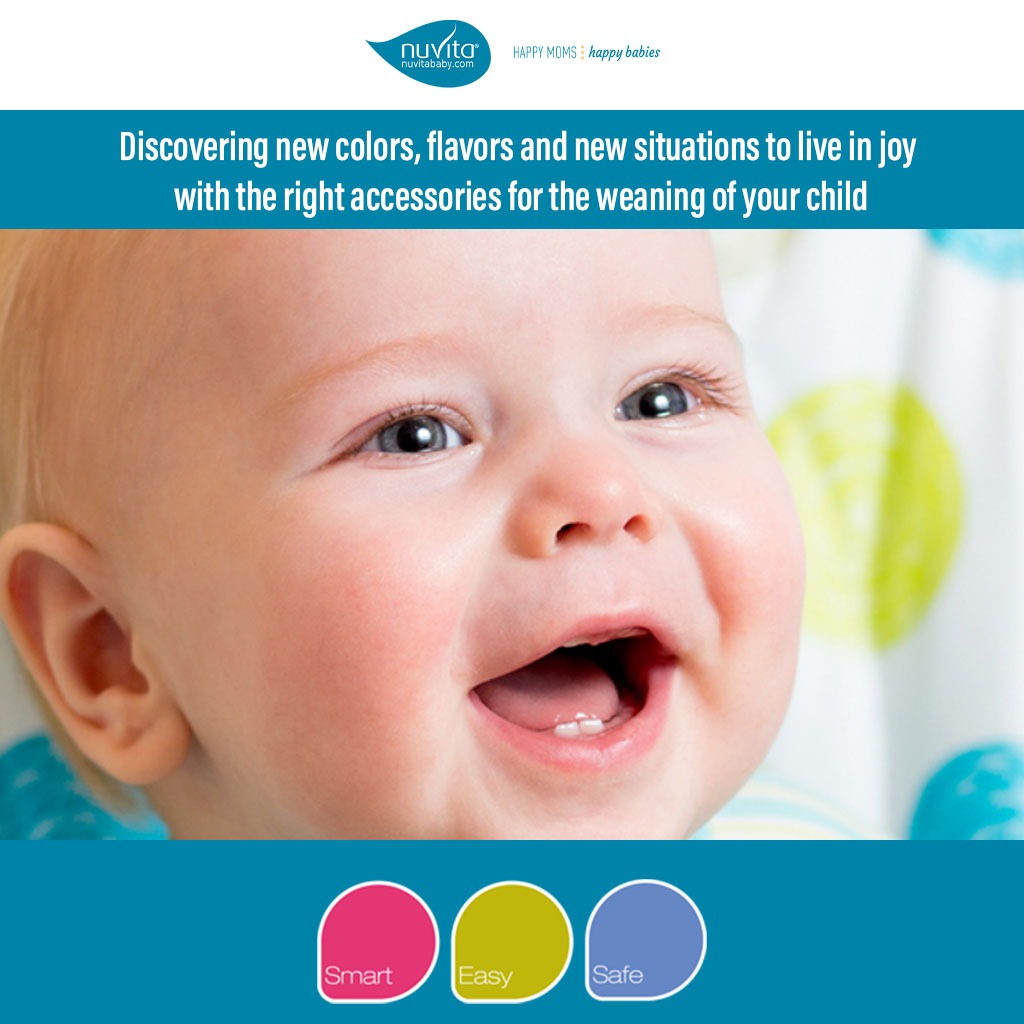 Nuvita Easy Eating Silicone Spoon Set Blue For 6+Months, Pack of 2's - Easy Pharmacy LLC