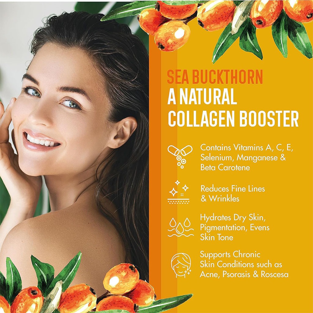 Berryheal Life Oil Omega 7 Rich Vegan Sea Buckthorn Berry Capsules For Diabetes Support, Weight Management & Healthy Skin, Pack of 60's - Easy Pharmacy LLC