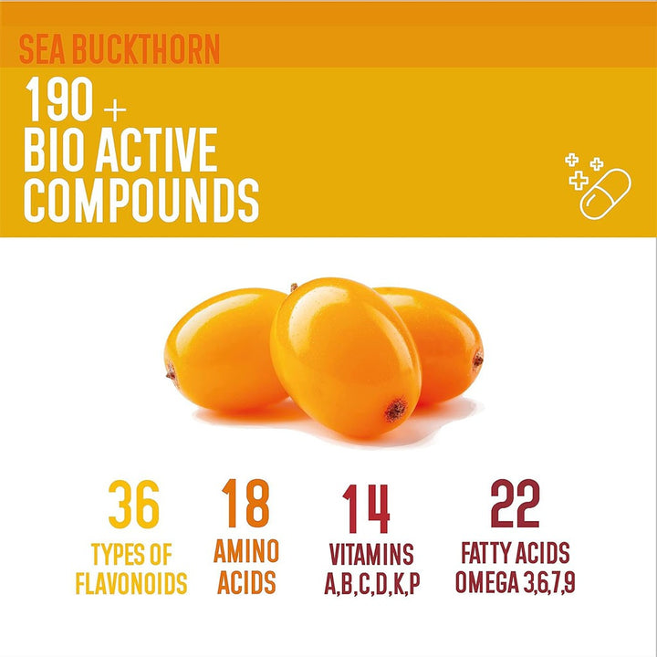 Berryheal Life Oil Omega 7 Rich Vegan Sea Buckthorn Berry Capsules For Diabetes Support, Weight Management & Healthy Skin, Pack of 60's - Easy Pharmacy LLC