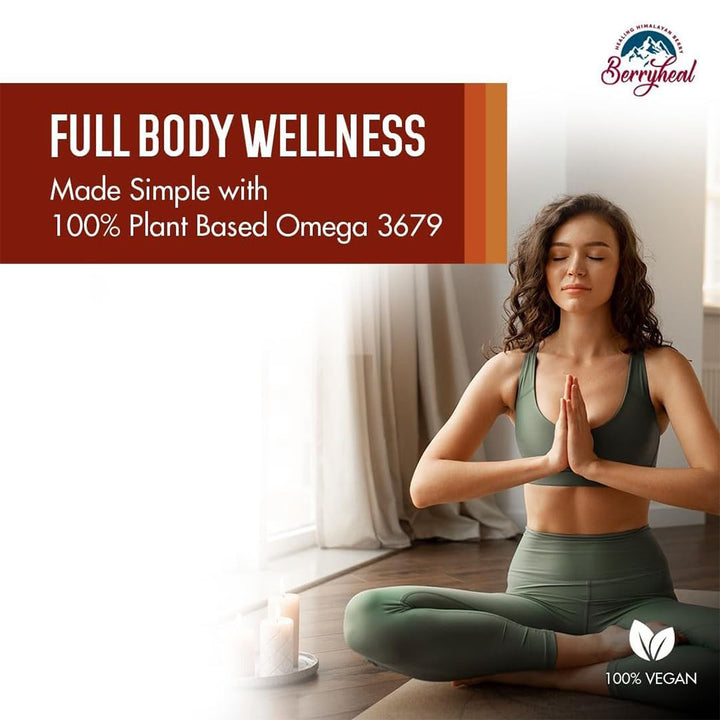 Berryheal Life Oil Omega 3-6-7-9 Sea Buckthorn Berry Oil Vegan Capsules For Immunity & Whole Body Wellness Pack of 60's - Easy Pharmacy LLC