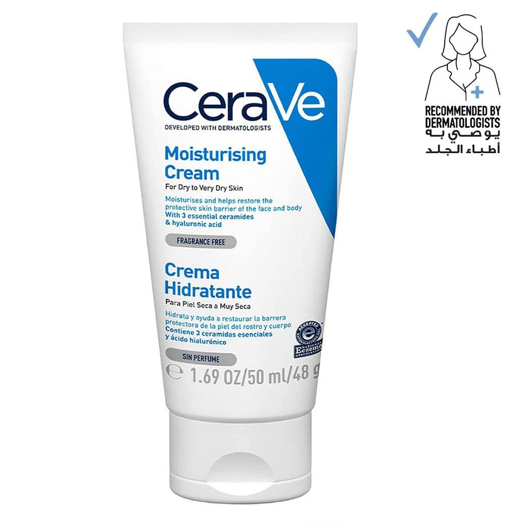 CeraVe Fragrance Free Moisturising Cream For Dry Skin 50ml - Easy Pharmacy LLC