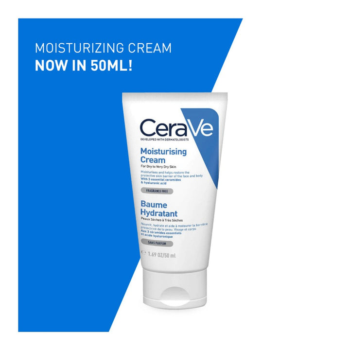 CeraVe Fragrance Free Moisturising Cream For Dry Skin 50ml - Easy Pharmacy LLC