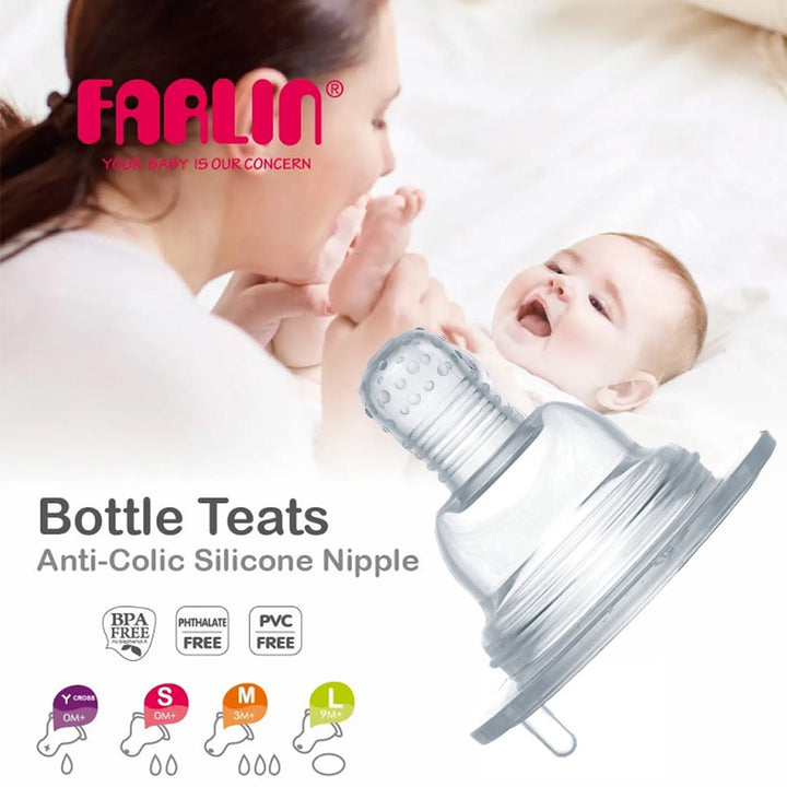 Farlin Anti-Colic Nipple For Wide-Neck Baby Bottle, Large P-3-L, Pack of 1's - Easy Pharmacy LLC