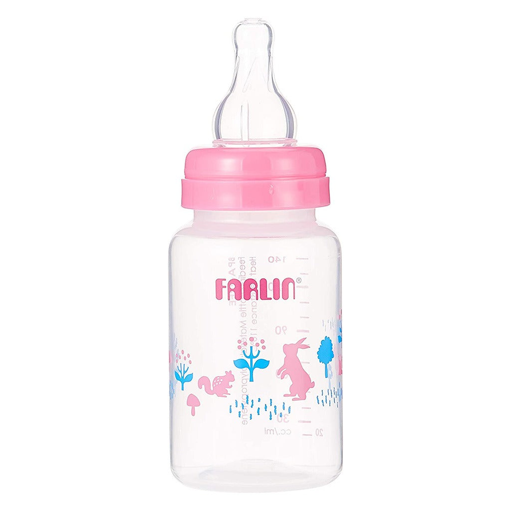 Farlin Standard Neck Animal Series PP Feeding Bottle, Pink AB-41011 (G) 140ml, Pack of 1's - Easy Pharmacy LLC