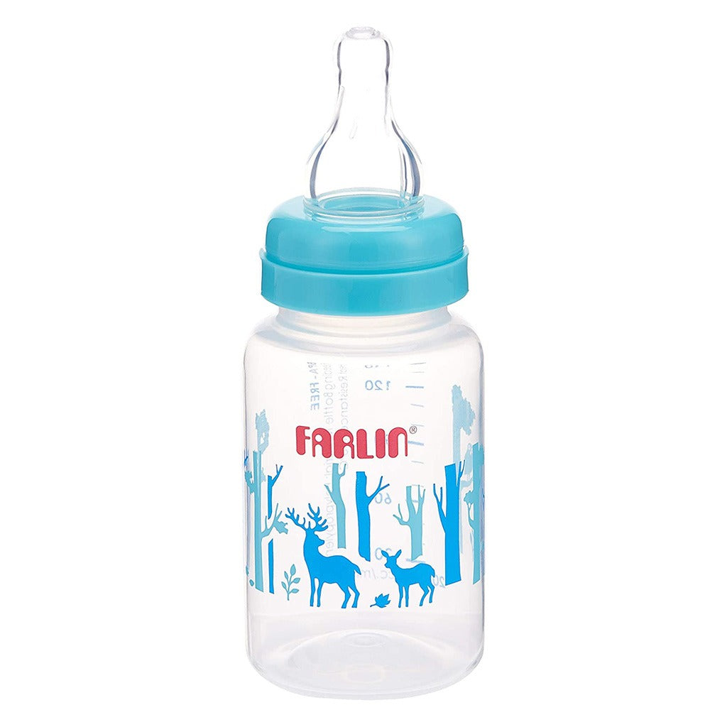 Farlin Standard Neck Animal Series PP Feeding Bottle, Blue AB-41011 (B) 140ml, Pack of 1's - Easy Pharmacy LLC