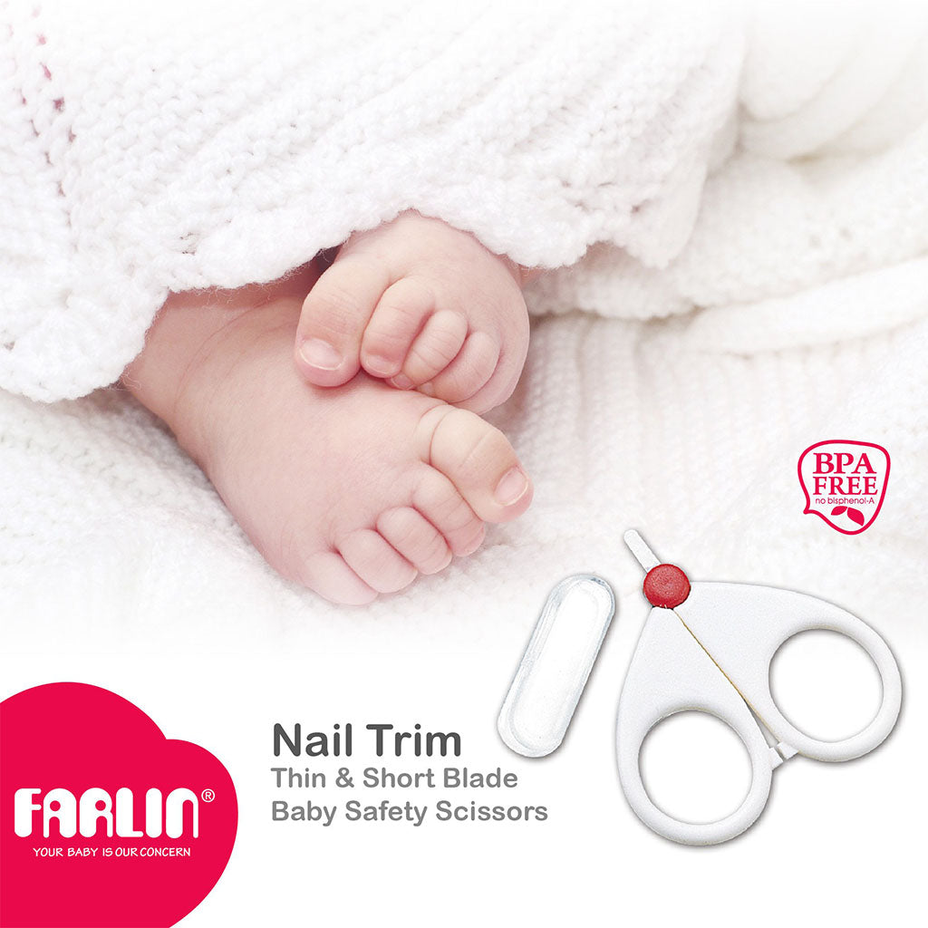 Farlin Doctor.J Thin And Short Blade Baby Safety Scissor BF-160B, Pack of 1's - Easy Pharmacy LLC
