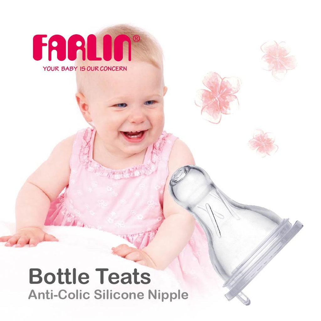 Farlin Anti-Colic Silicone Nipple Small With Wide Neck AC-22005-S, Pack of 2's - Easy Pharmacy LLC