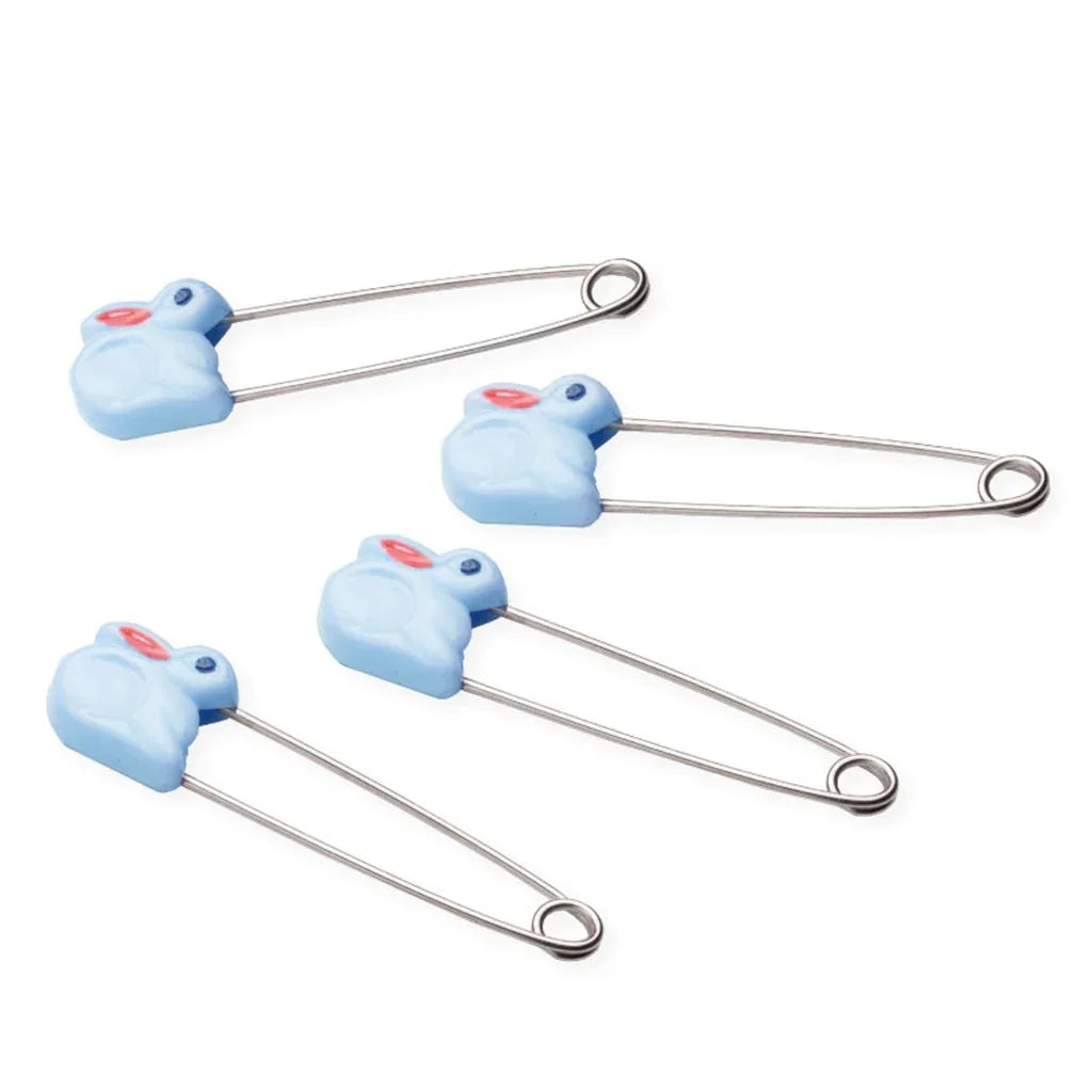 Farlin Animal Safety Pins For Baby, Blue, Pack of 4's - Easy Pharmacy LLC
