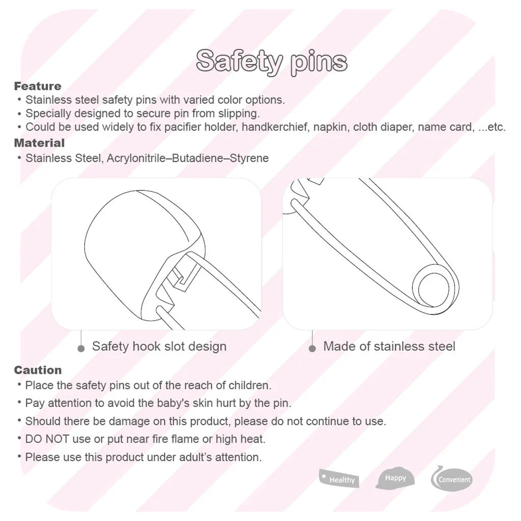 Farlin Animal Safety Pins For Baby, Blue, Pack of 4's - Easy Pharmacy LLC