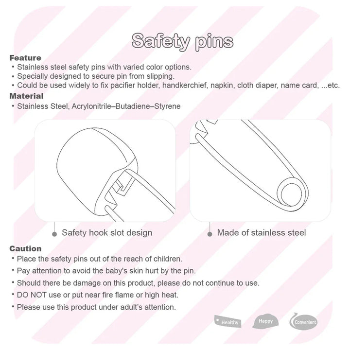 Farlin Animal Safety Pins For Baby, Blue, Pack of 4's - Easy Pharmacy LLC