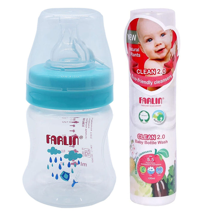 Farlin PP Baby Feeding Bottle 150ml + Clean 2.0 Baby Bottle Wash Ga -10032 - Easy Pharmacy LLC