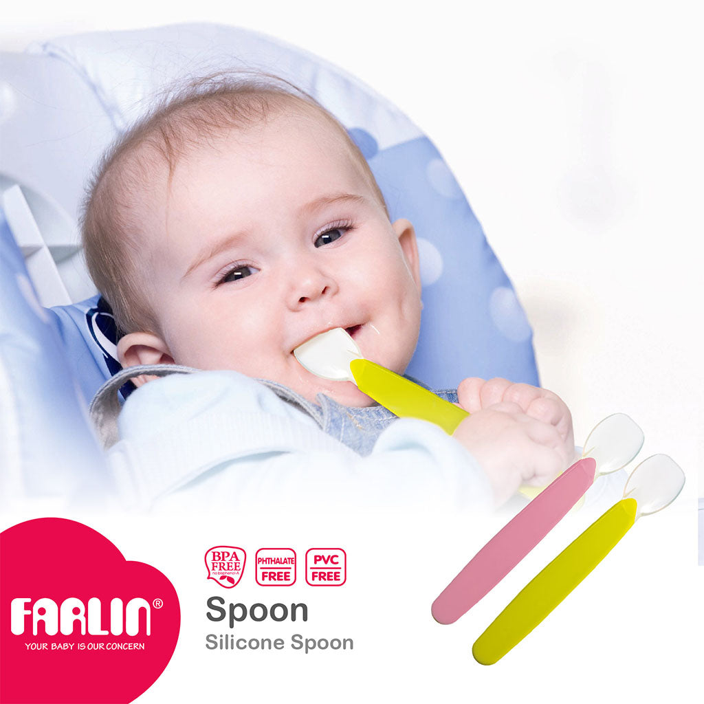 Farlin Silicone Feeding Spoon For 4+ Months Baby, Pack of 1's - Easy Pharmacy LLC