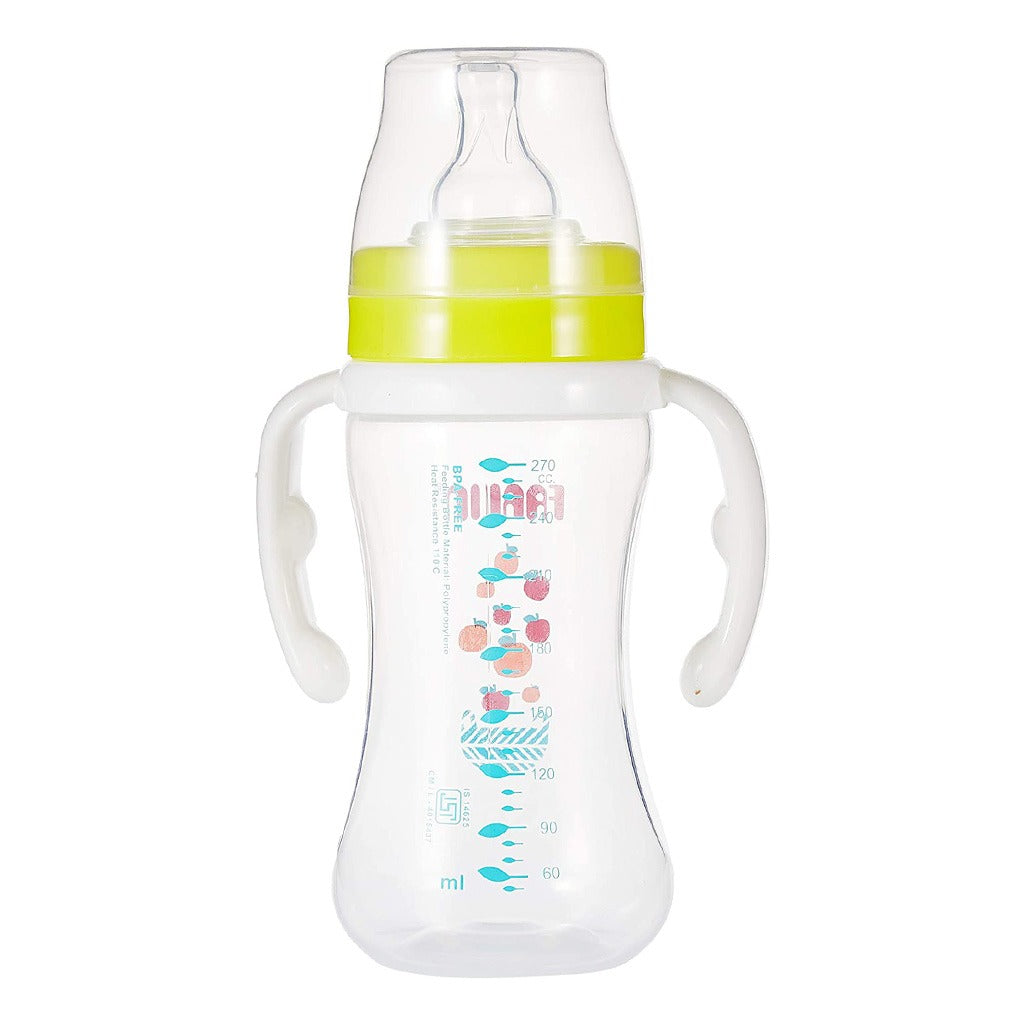 Farlin Seasons Series Wide Neck 270ml PP Feeding Bottle With Handle For 3 Months+, Pack of 1's - Easy Pharmacy LLC