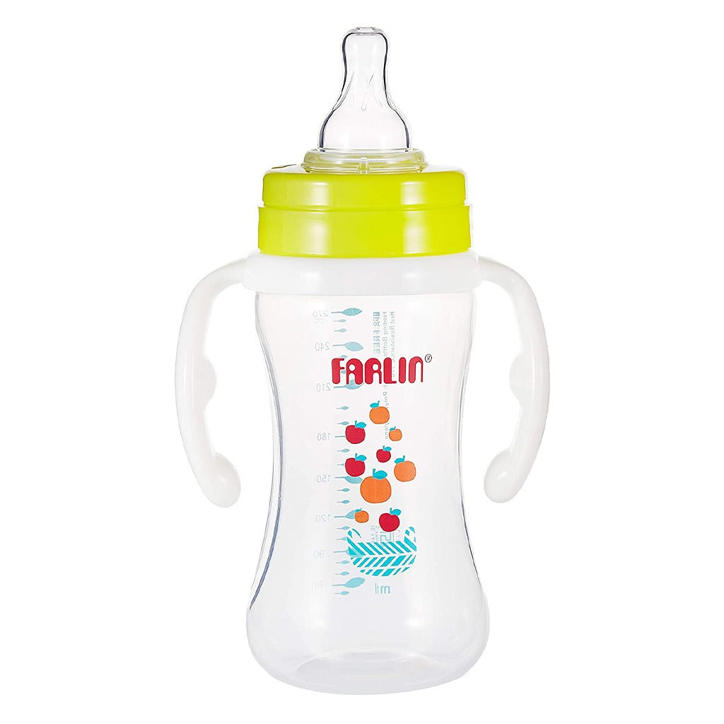 Farlin Seasons Series Wide Neck 270ml PP Feeding Bottle With Handle For 3 Months+, Pack of 1's - Easy Pharmacy LLC