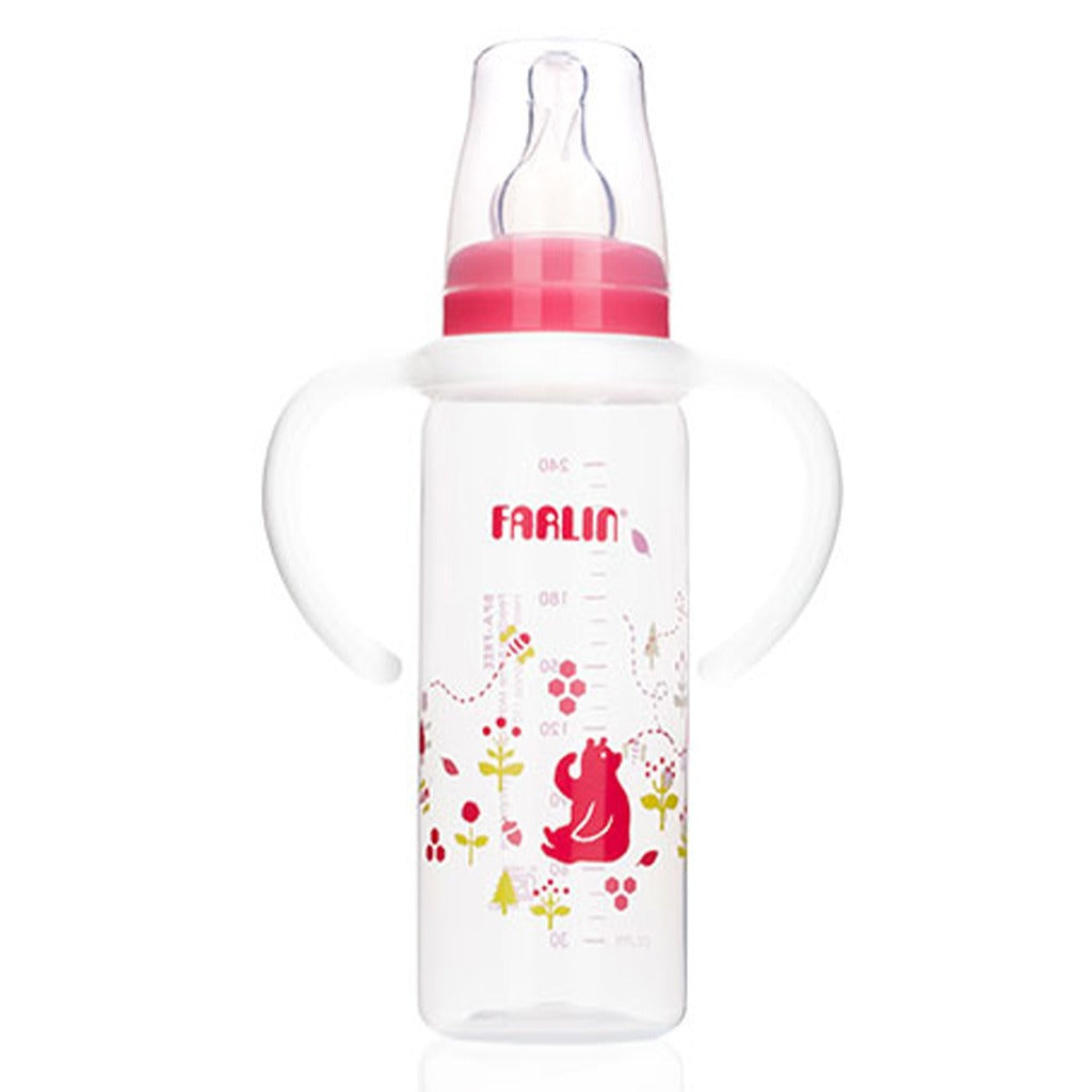 Farlin Animal Series 240ml Standard Neck PP Feeding Bottle With Handle For 3 Months+ Baby, Pack of 1's - Easy Pharmacy LLC