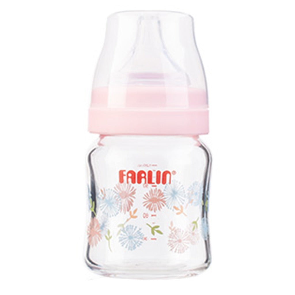 Farlin Flora Series ɑ-33 120ml Glass Feeding Bottle For Baby AB-32005 (G), Pack of 1's - Easy Pharmacy LLC