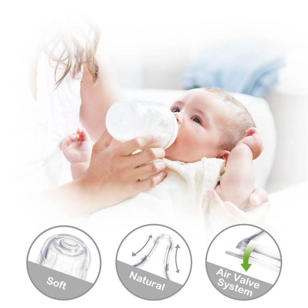 Farlin Anti-Colic Silicone Silky Nipple For Wide Neck Bottle For 9 Months+ Baby Large AC - 22004 (L), Pack of 1's - Easy Pharmacy LLC