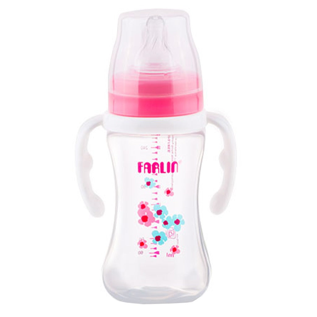 Farlin Seasons Series Wide Neck 270ml PP Feeding Bottle With Handle For 3 Months+ Baby, Pack of 1's - Easy Pharmacy LLC