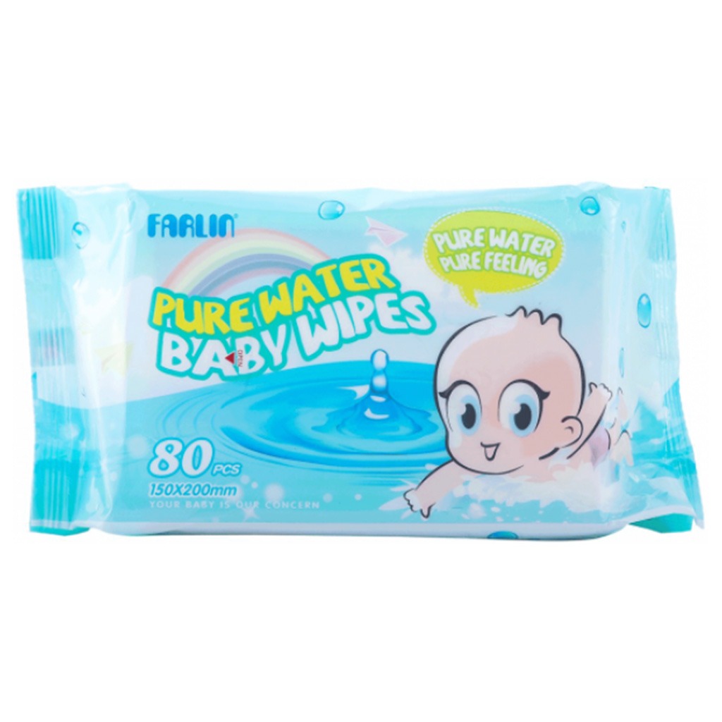 Farlin Pure Water Baby Wet Wipes DT-001, Pack of 80's - Easy Pharmacy LLC