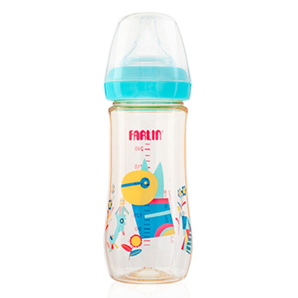 Farlin Silky PPSU Little Artist Collection 270ml Wide Neck Feeding Bottle For Baby AB-92009 (B), Pack of 1's - Easy Pharmacy LLC