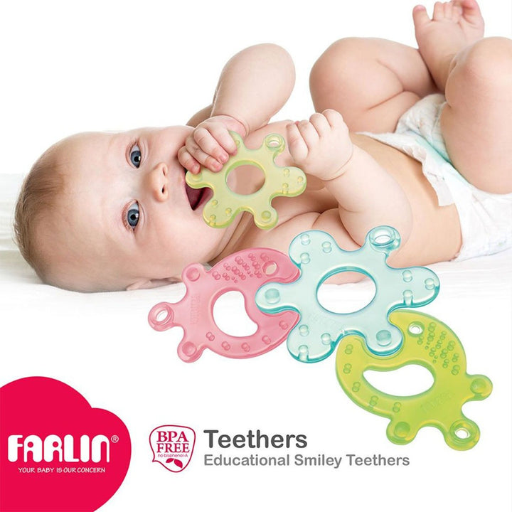 Farlin Educational Smiley Teether For 0 Months+ Baby, Pack of 1's - Easy Pharmacy LLC