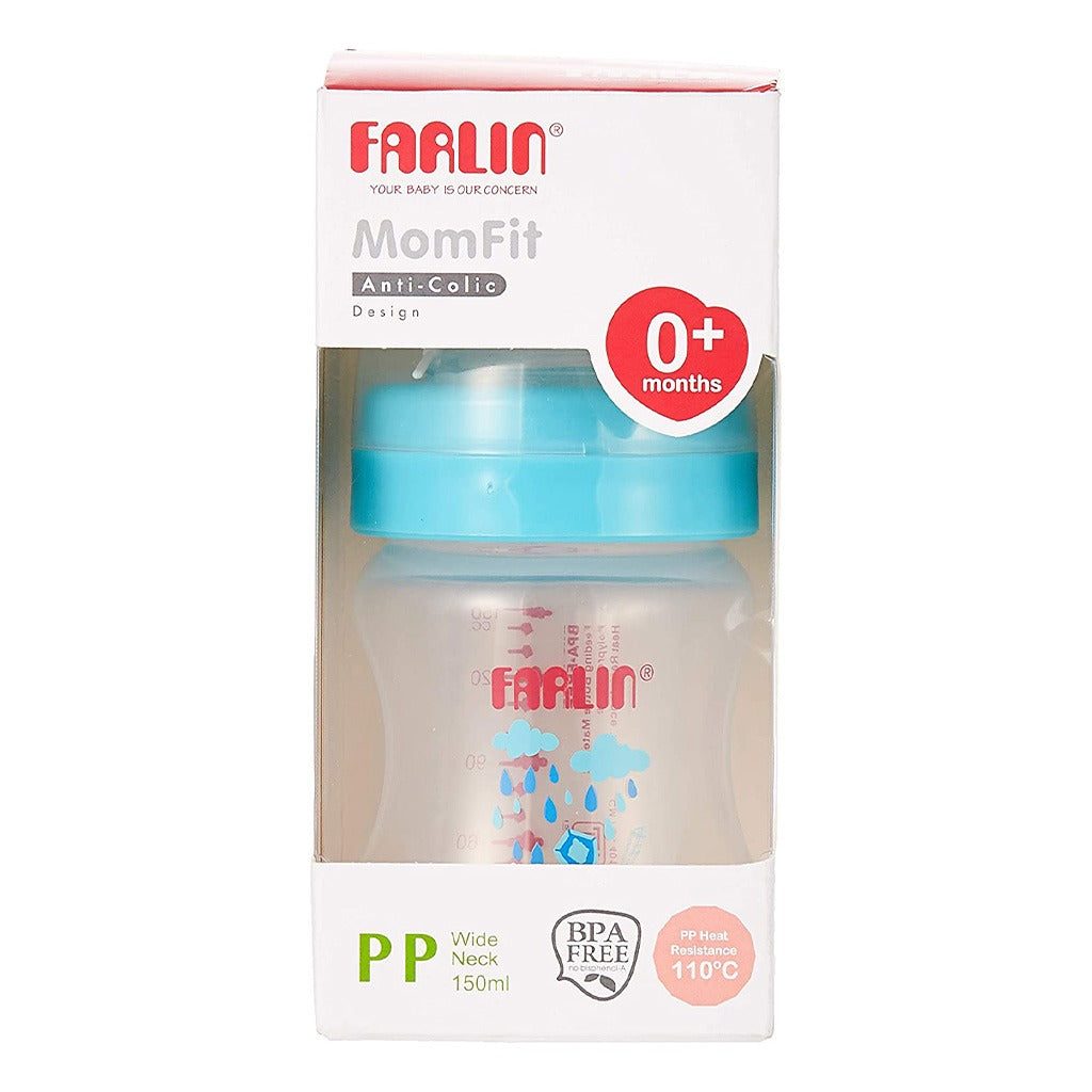 Farlin Momfit Little Artist collection 150ml Wide Neck PP Feeding Bottle AB-42015 (B), Pack of 1's - Easy Pharmacy LLC
