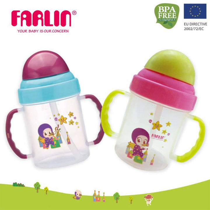 Farlin Non-Spill Magic Training Cup 200ml With Straw For 9+ Months Assorted, Pack of 1's - Easy Pharmacy LLC