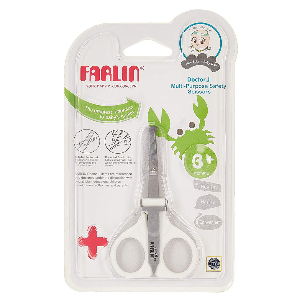 Farlin Doctor.J Multi-Purpose Safety Scissor For Baby With Filler BF-160A-1 - Easy Pharmacy LLC