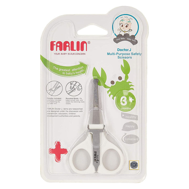 Farlin Doctor.J Multi-Purpose Safety Scissor For Baby With Filler BF-160A-1 - Easy Pharmacy LLC