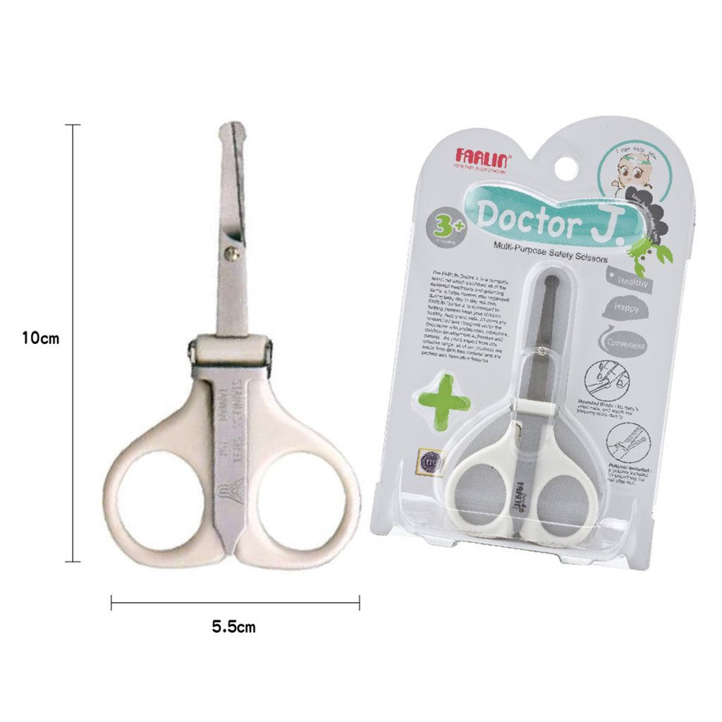 Farlin Doctor.J Multi-Purpose Safety Scissor For Baby With Filler BF-160A-1 - Easy Pharmacy LLC