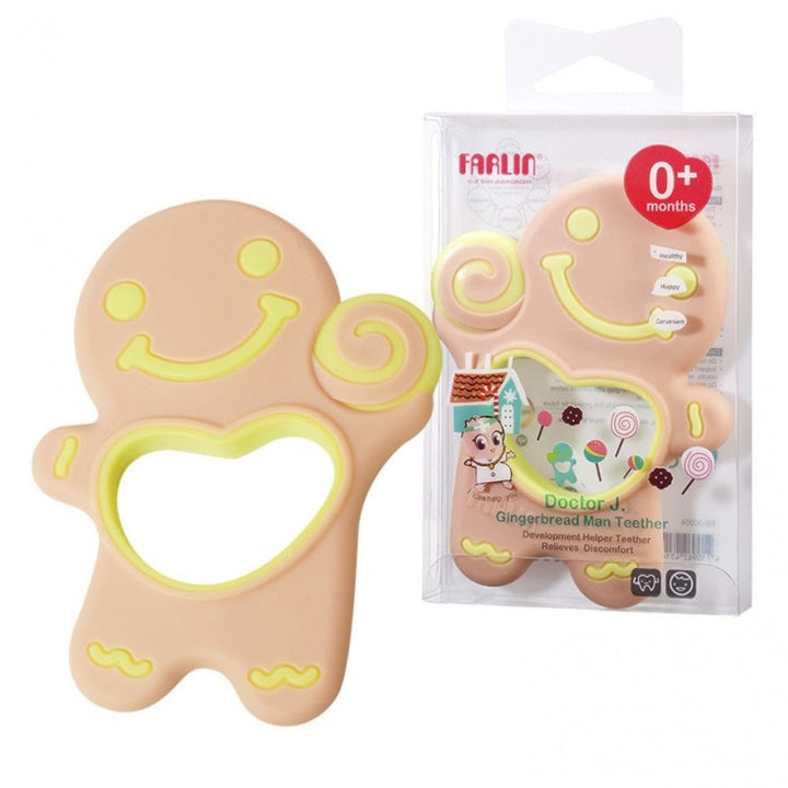 Farlin Doctor J. Gingerbread Man Baby Teether For 0 Months+ Baby BB-30004, Pack of 1's - Easy Pharmacy LLC