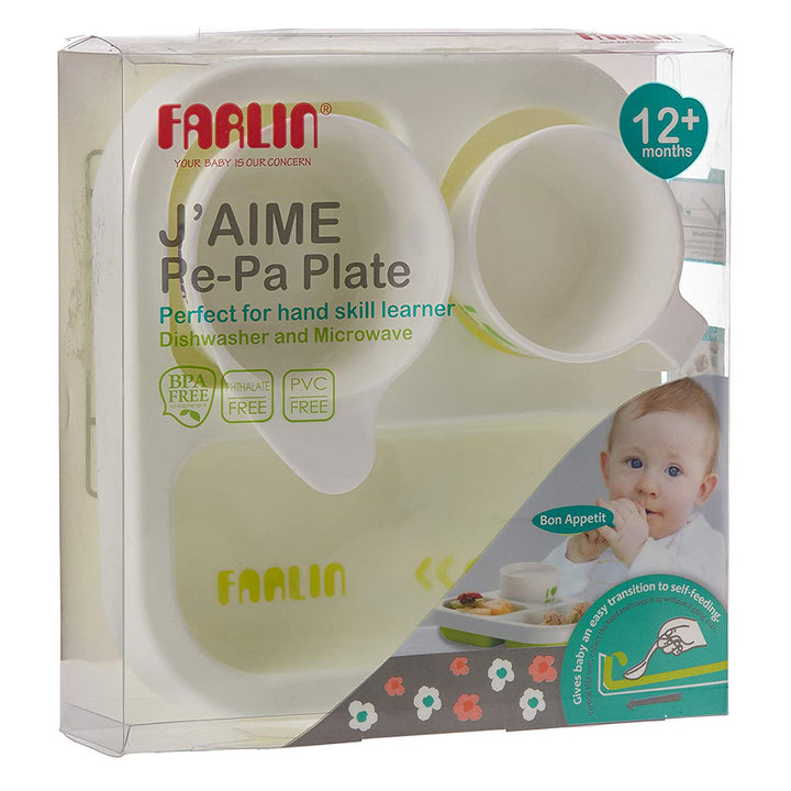 Farlin J'Aime Pe-Pa Plate For 12 Months+ Baby, Pack of 3 Pieces - Easy Pharmacy LLC