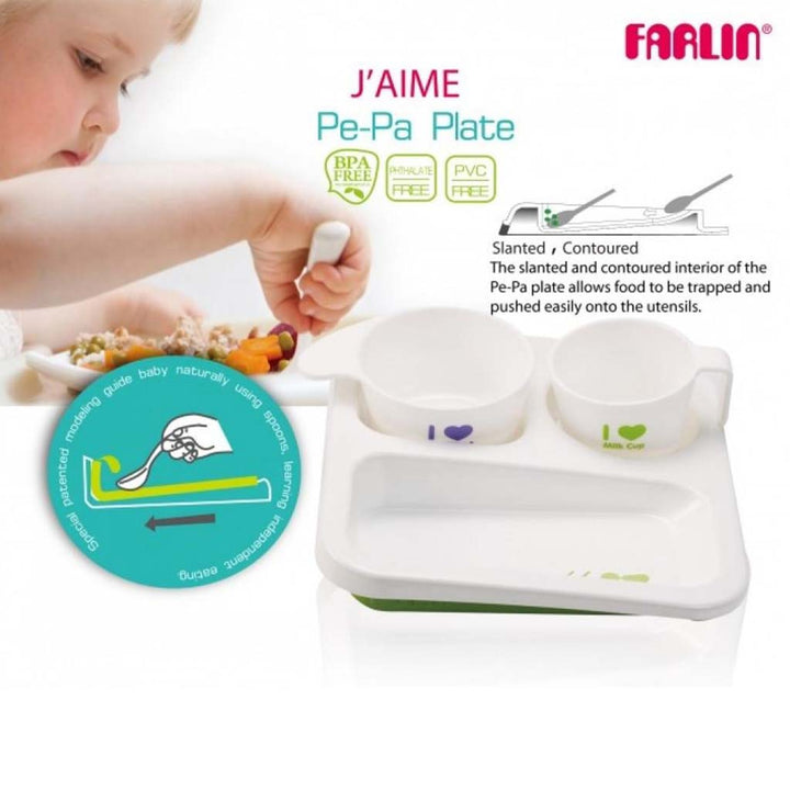 Farlin J'Aime Pe-Pa Plate For 12 Months+ Baby, Pack of 3 Pieces - Easy Pharmacy LLC