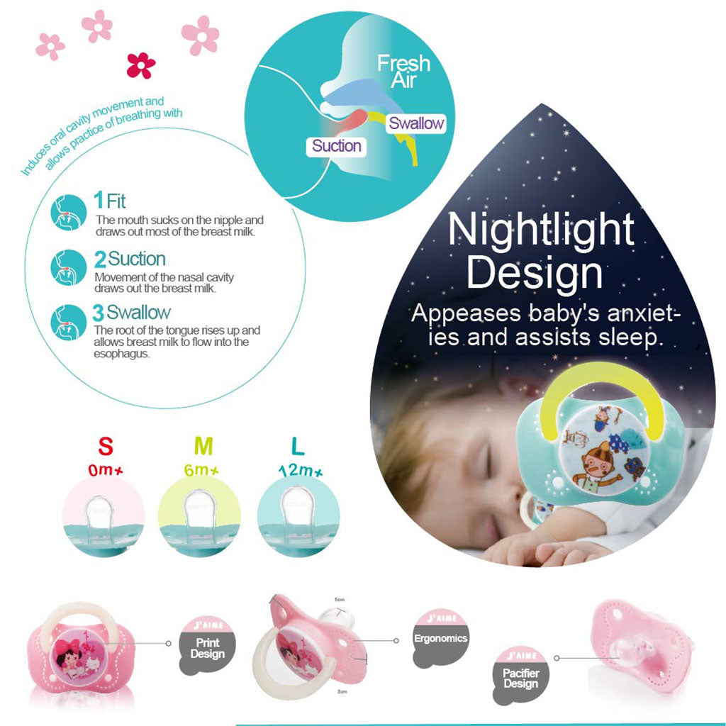 Farlin J'Aime Chu Chu Cherry Pacifier Blue For 6 Months+ Baby BA-10020 (B), Pack of 1's - Easy Pharmacy LLC