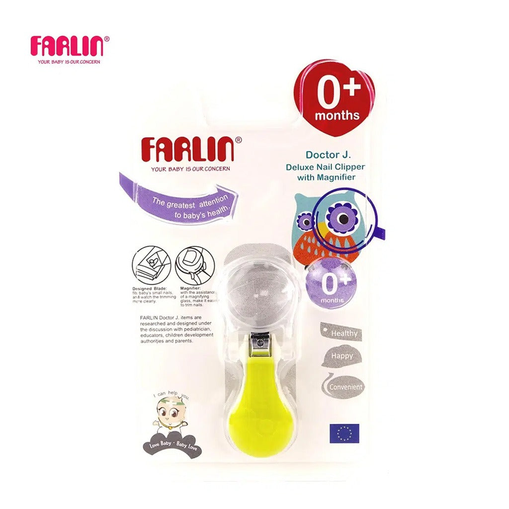 Farlin Doctor J. Deluxe Baby Nail Clipper With Magnifier BC-50006, Pack of 1's - Easy Pharmacy LLC