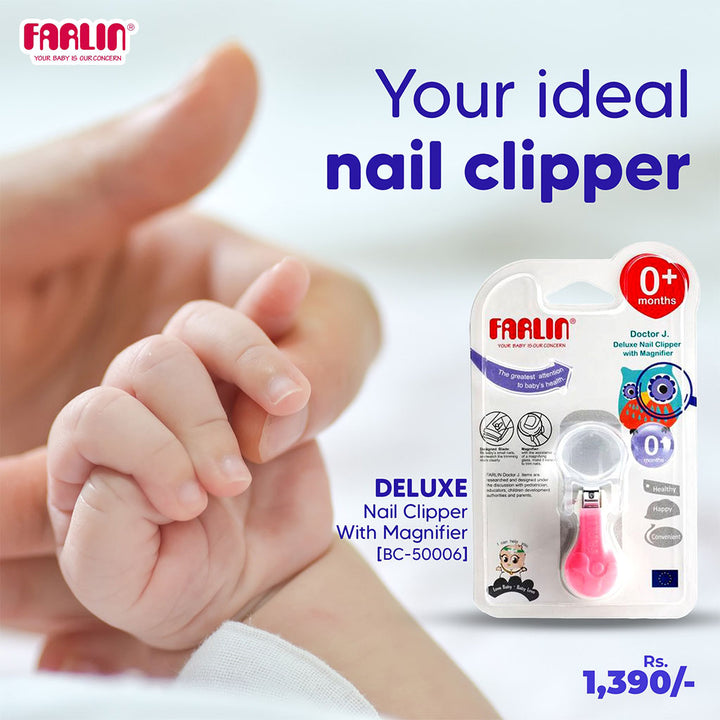 Farlin Doctor J. Deluxe Baby Nail Clipper With Magnifier BC-50006, Pack of 1's - Easy Pharmacy LLC