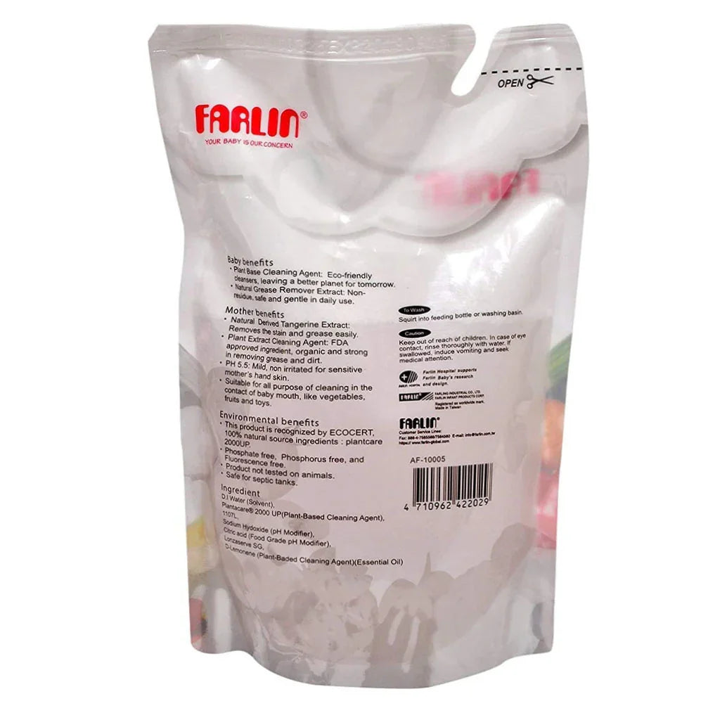Farlin Clean 2.0 Baby Feeding Bottle Wash Liquid Cleanser Refill Pack 700ml - Easy Pharmacy LLC