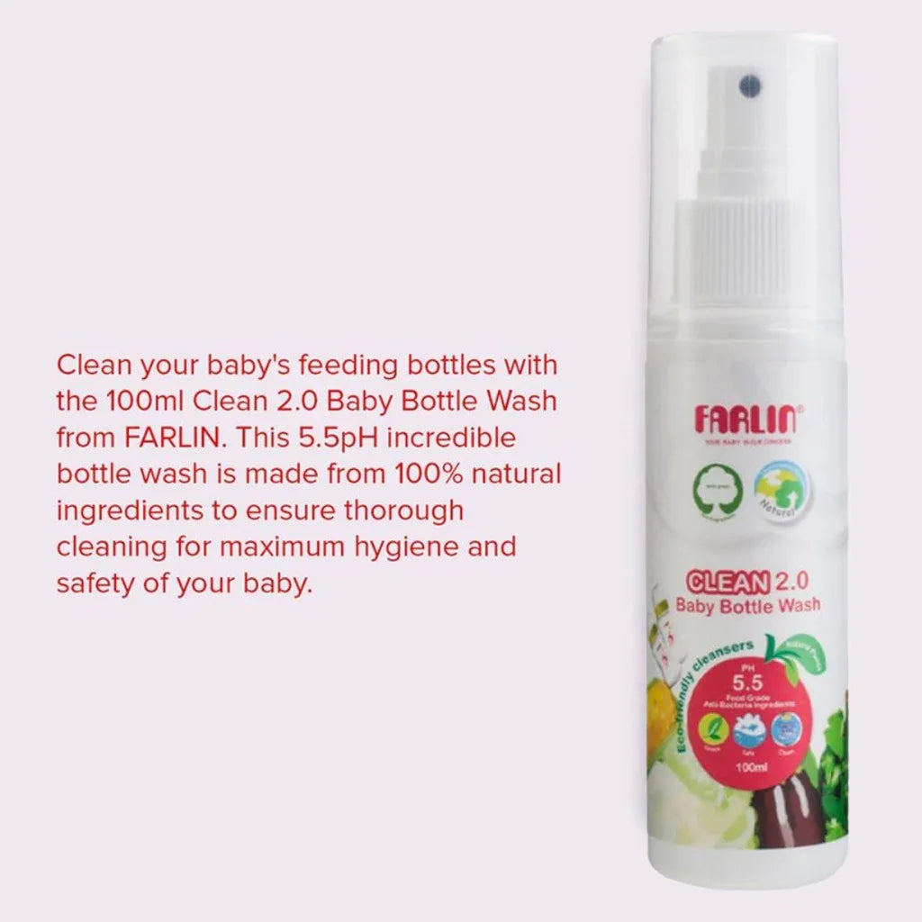 Farlin Clean 2.0 Baby Feeding Bottle Wash Spray 100ml - Easy Pharmacy LLC