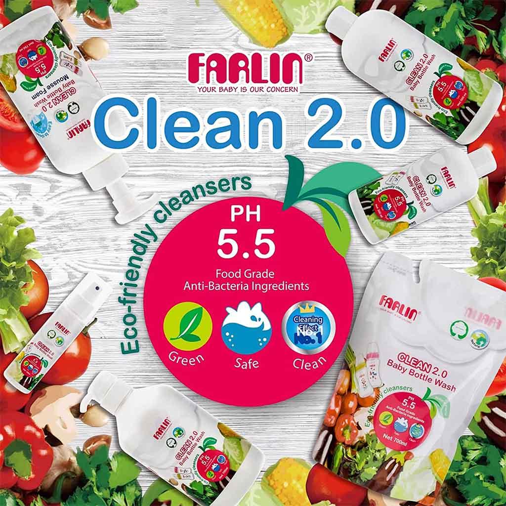 Farlin Clean 2.0 Baby Feeding Bottle Wash Spray 100ml - Easy Pharmacy LLC