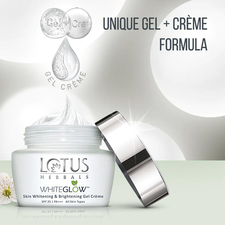 Lotus Herbals Whiteglow Skin Whitening & Brightening Gel Cream SPF 25 PA+++ 40g - Easy Pharmacy LLC