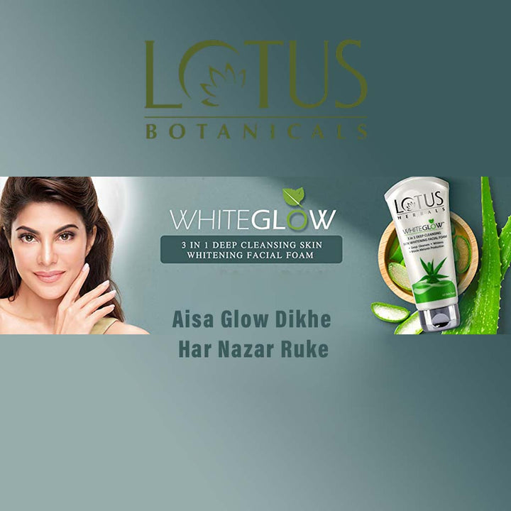 Lotus Herbals Whiteglow 3 In 1 Deep Cleansing Skin Whitening Facial Foam 100g - Easy Pharmacy LLC