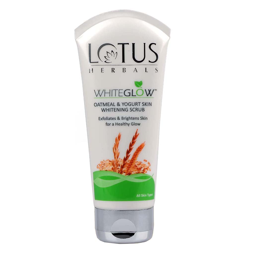 Lotus Herbals Whiteglow Oatmeal & Yogurt Skin Brightening Face Scrub 100g - Easy Pharmacy LLC