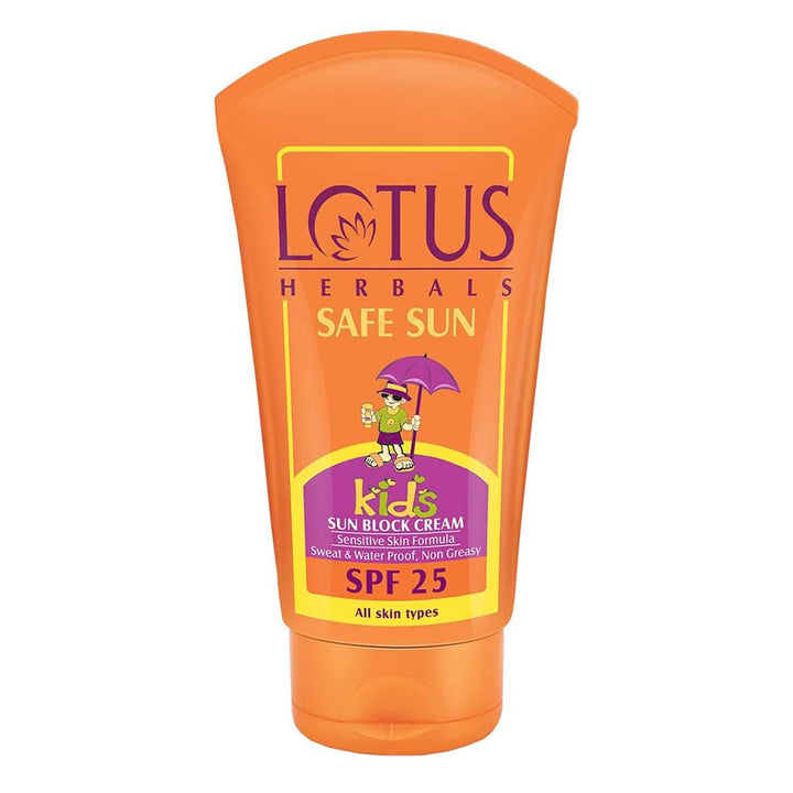 Lotus Herbals Safe Sun SPF 25 Kids Sun Block Cream Sensitive Skin Formula 100g - Easy Pharmacy LLC