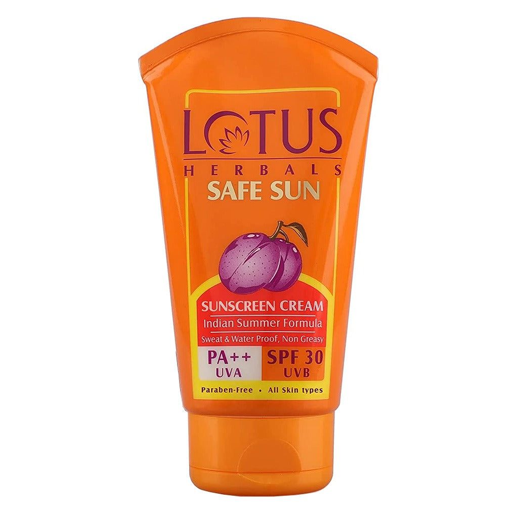 Lotus Herbals Safe Sun Sunscreen Cream Indian Summer Formula SPF 30 Pa++ 100g - Easy Pharmacy LLC