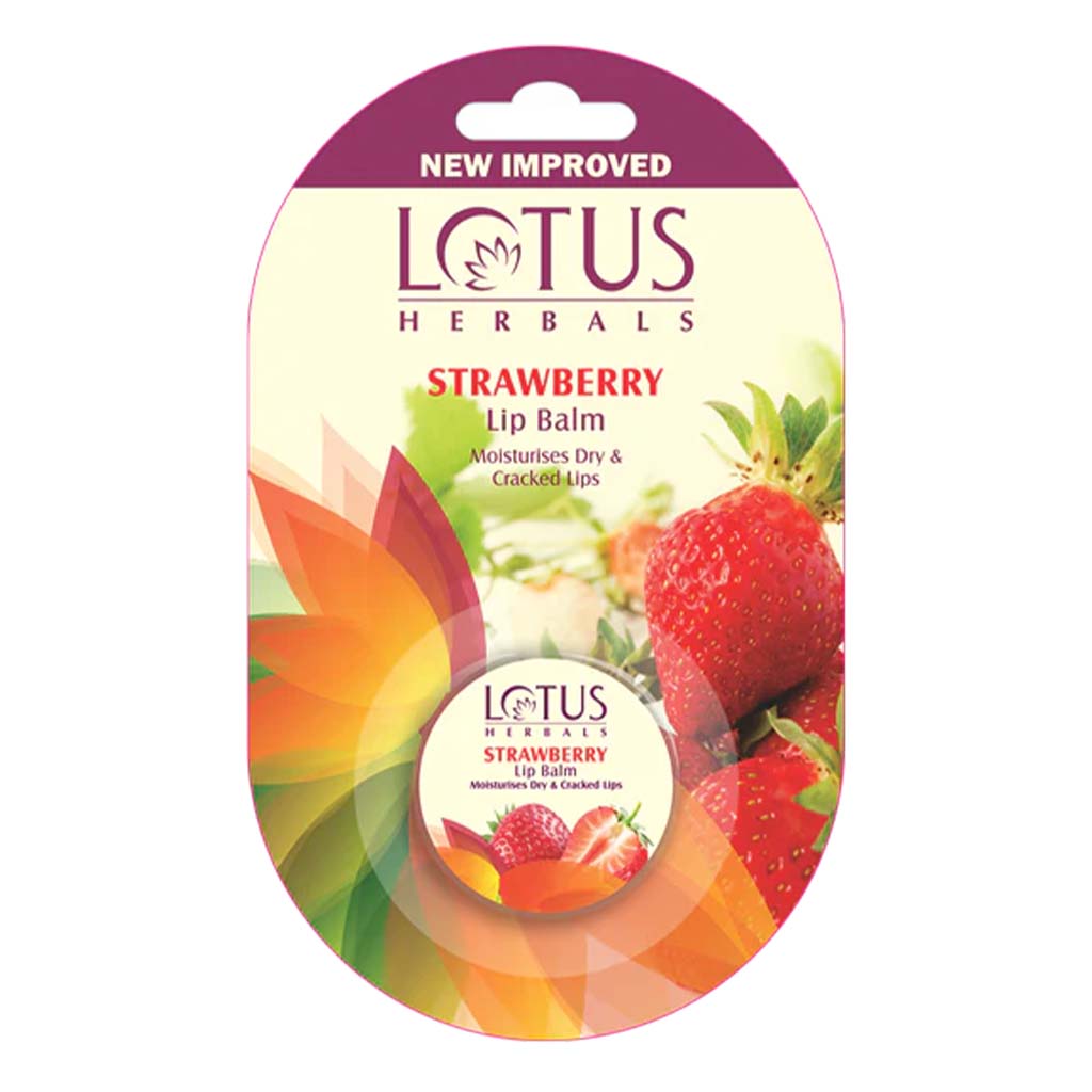 Lotus Herbals Strawberry Lip Balm For Dry And Cracked Lips 5g - Easy Pharmacy LLC
