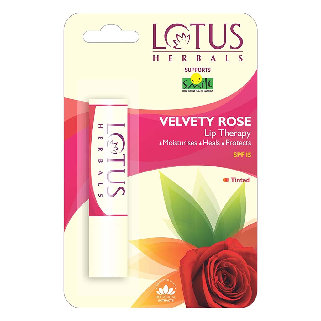 Lotus Herbals Tinted Lip Therapy SPF15 Velvety Rose 4g - Easy Pharmacy LLC