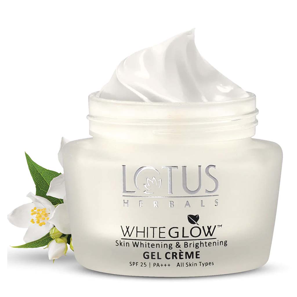 Lotus Herbals Whiteglow SPF 25 PA+++ Skin Whitening & Brightening Day Gel Cream 60g + Lotus Herbals Whiteglow Skin Whitening & Brightening Nourishing Night Cream 60g PROMO PACK - Easy Pharmacy LLC