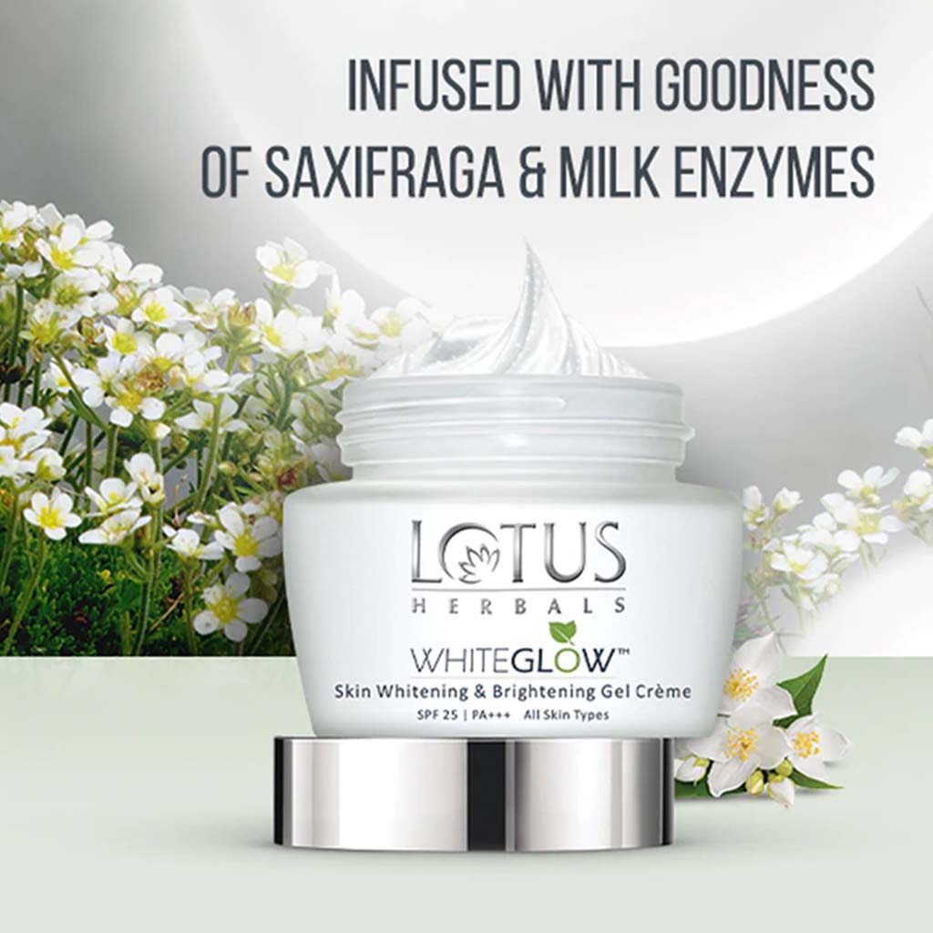 Lotus Herbals Whiteglow SPF 25 PA+++ Skin Whitening & Brightening Day Gel Cream 60g + Lotus Herbals Whiteglow Skin Whitening & Brightening Nourishing Night Cream 60g PROMO PACK - Easy Pharmacy LLC