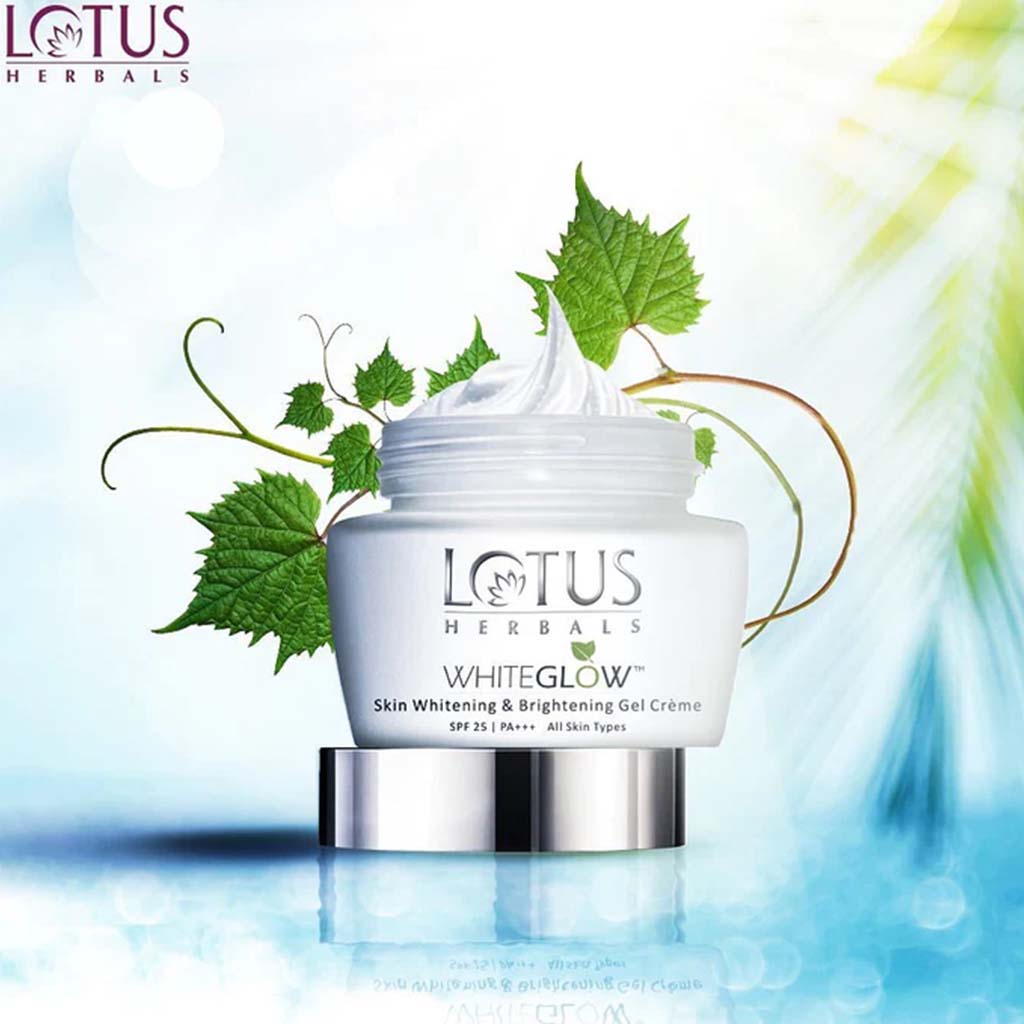 Lotus Herbals Whiteglow SPF 25 PA+++ Skin Whitening & Brightening Day Gel Cream 60g + Lotus Herbals Whiteglow Skin Whitening & Brightening Nourishing Night Cream 60g PROMO PACK - Easy Pharmacy LLC